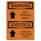 Signmission OSHA WARNING Sign, Men Working Above Bilingual, 10in X 7in Rigid Plastic, 7" W, 10" L, Landscape OS-WS-P-710-L-12680 - alternate 1